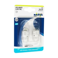 NARVA Range Performance LED W21W 12V 2.8W W3x16d, набор 2шт 18099